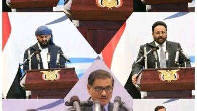 الرئيس وأعضاء مجلس القيادة الرئاسي يؤدون اليمين الدستورية أمام مجلس النواب في العاصمة عدن 8