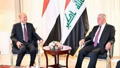 الرئيس العليمي يبحث مع الرئيس العراقي العلاقات الثنائية.. تفاصيل 9 الرئيس العليمي يبحث مع الرئيس العراقي العلاقات الثنائية بين البلدين