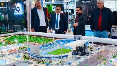على هامش معرض سبورت اكسبو :رئيس الاتحاد الشيخ العيسي يحضر ندوة الاستثمار الرياضي ويلتقي فريق الطائرة نادي خيبل المهرة 9
