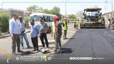 عدن..الماس يتفقد سير أعمال سفلتة خط كالتكس إلى الغزل والنسيج 3
