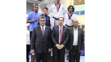 بن عفيف يهنئ اللاعب علي ياسين بإحرازه المركز الاول في بطولة الجمهورية للتايكواندو 2