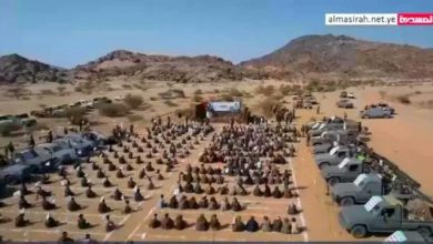 الحوثي يستعرض قواته بالقرب من الحدود السعودية 3