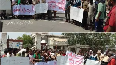 طالبوا برحيل المحافظ : محتجون ينددون بتدهور كهرباء أبين 3