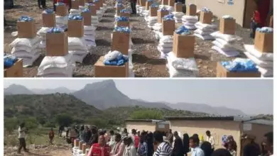 جمعية الهلال الاحمر اليمني تدشن توزيع 40 سلة غذائية للاسر المحتاجة في الضالع 3