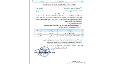 مكتب التجارة والصناعة في تعز يصدر قرار جديد بشأن أسعار مياه الشرب المعدنية.. (وثيقة) 6