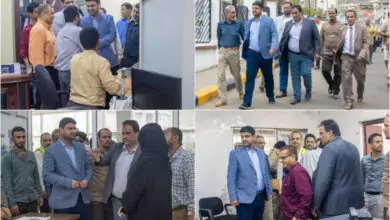 المدير التنفيذي يطلع على سير العمل في شركة النفط فرع عدن 5