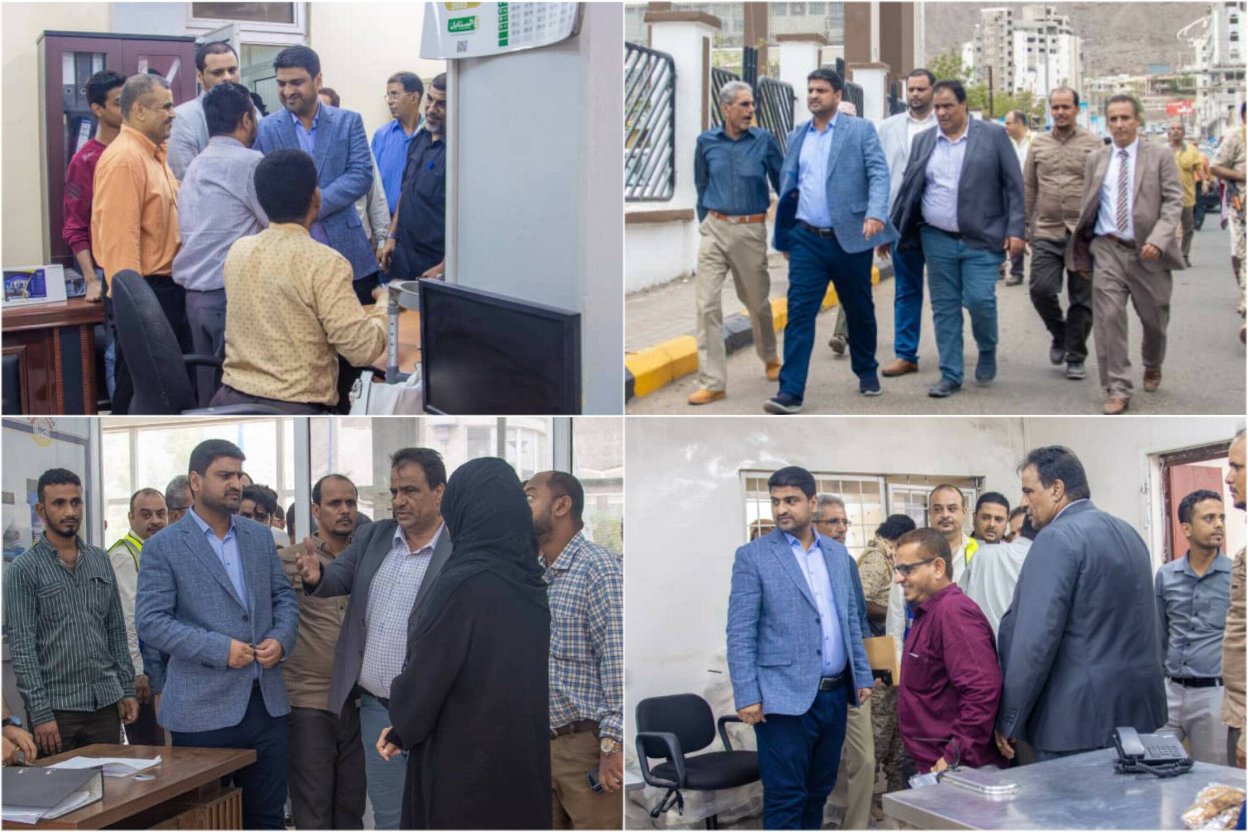 المدير التنفيذي يطلع على سير العمل في شركة النفط فرع عدن