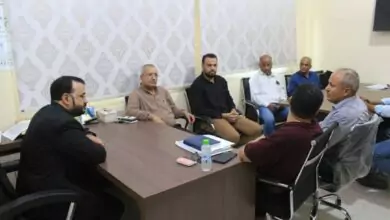 وزير الأشغال الحريزي يزور الوحده التنفيذية للمشاريع الممولة دوليا في صندوق صيانة الطرق 9