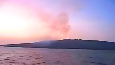 بسبب الهزات الأرضية ظهور أول بركان في اليمن"تفاصيل" 2