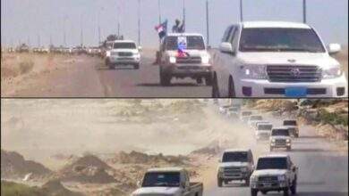 موكب مهيب للمناضل اديب العيسي وقيادت المقاومة الجنوبية ينطلق صوب زنجبار للمشاركة في مليونية عشال 9
