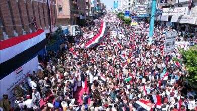 تعز: مسيرة مليونية تؤكد التمسك بخيار المقاومة لاستعادة الدولة 3