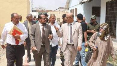 رئيس هيئة التفتيش القضائي يطلع على أوضاع السجناء في السجن المركزي بعدن 6