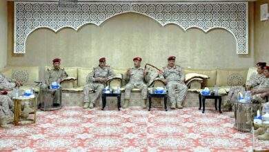 رئيس هيئة الأركان يلتقي بقيادة محور أبين 1