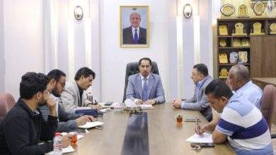 الوزير البكري يناقش مع أمين محلي أبين مشاريع البنى التحتية الرياضية 9