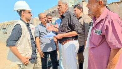محافظ لحج يدشن تنفيذ مشروعين جديدين للمياه والصرف الصحي في الحوطة 8