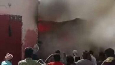 حريق بمحطة وقود غرب تعز يُصيب شخصين ويتسبب بأضرار مادية 7
