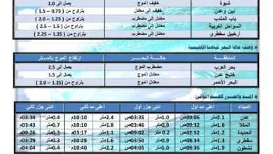 نشرة الطقس البحرية: تحذيرات من اضطراب الأمواج في المياه اليمنية 1