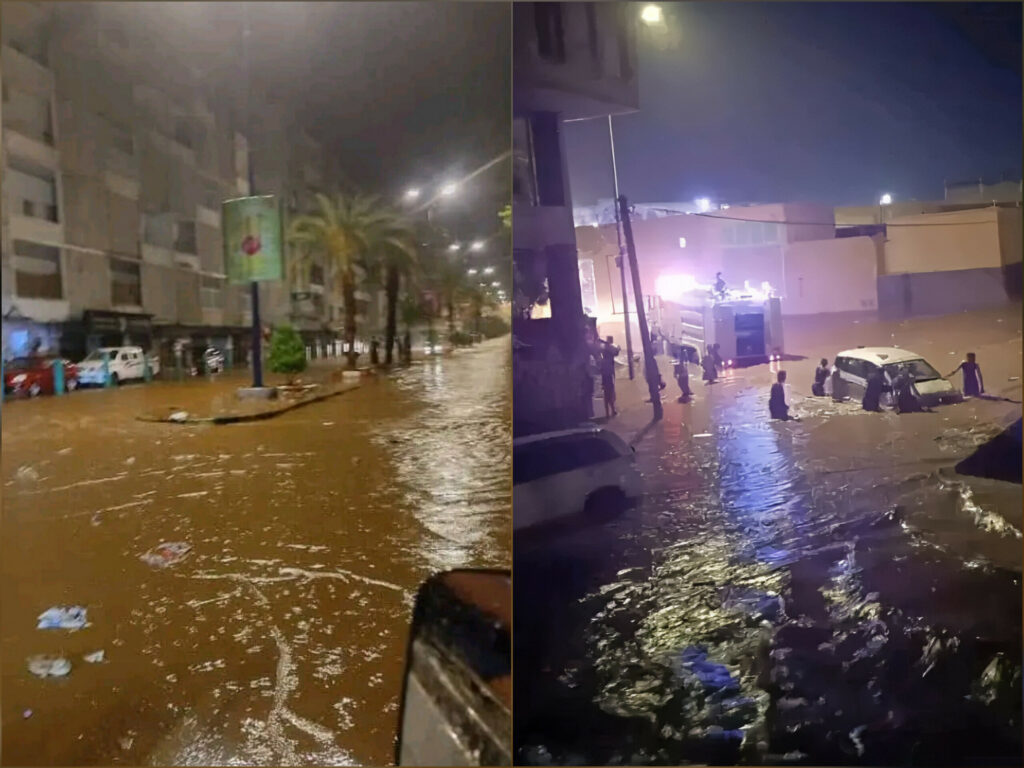 عدن: أمطار غزيرة تغرق الشوارع وتحذر من كارثة وشيكة