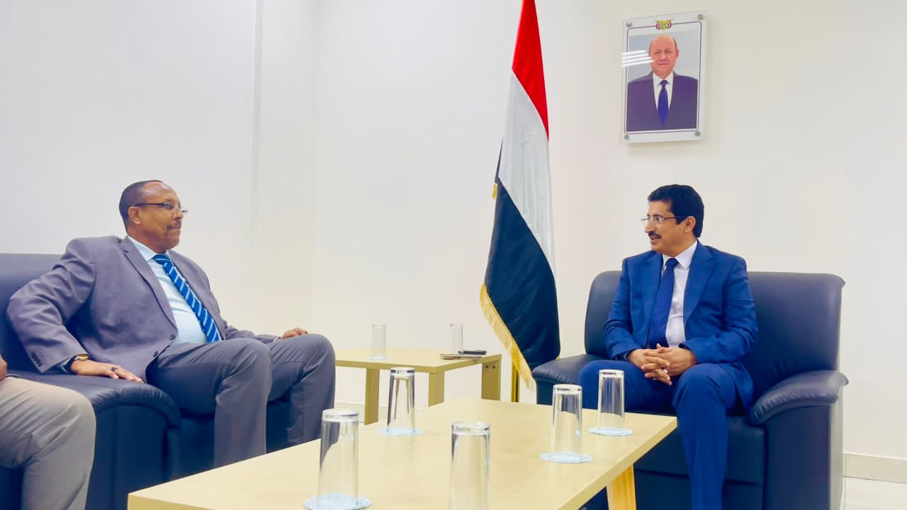 تعزيز العلاقات الثنائية بين اليمن والصومال في لقاء وكيل الخارجية والسفير الصومالي