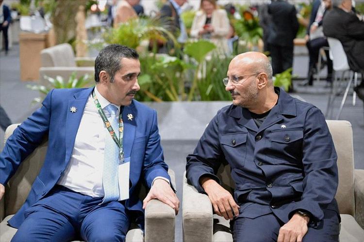 طارق صالح يلتقي رئيس الوفد القطري في قمة المناخ ببليم