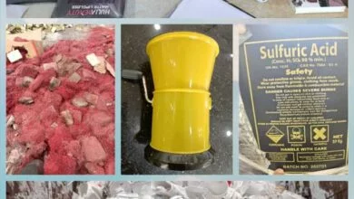 هيئة المواصفات تتلف كميات ضخمة من المنتجات المخالفة في عدن والوديعة وتعز 3