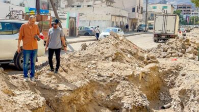 باخبيرة وبن جرادي يتفقدان مشروع تأهيل شبكات المياه في صيرة بعدن 4
