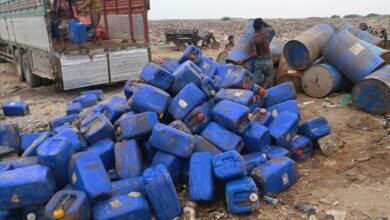 إتلاف ( 10 ) أطنان من المواد الكيميائية والزراعية منتهية الصلاحية في مديرية المنصورة بعدن 4