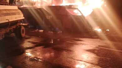 اندلاع حريق في باص تابع لشركة البركة بشقرة دون خسائر بشرية 2