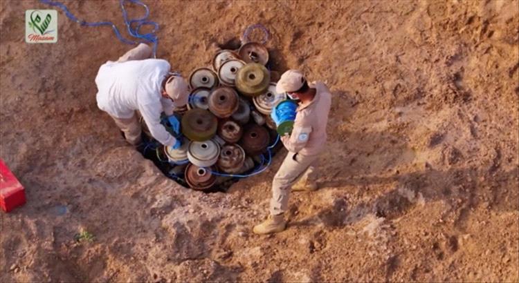 إنجاز جديد لمشروع «مسام»: انتزاع 4.9 آلاف لغم ومتفجر خلال شهر واحد 1