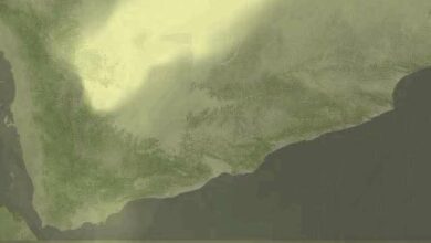 من صحراء الربع الخالي.. كتلة غبار تجتاح محافظات حضرموت وغرب اليمن خلال 24 ساعة 2