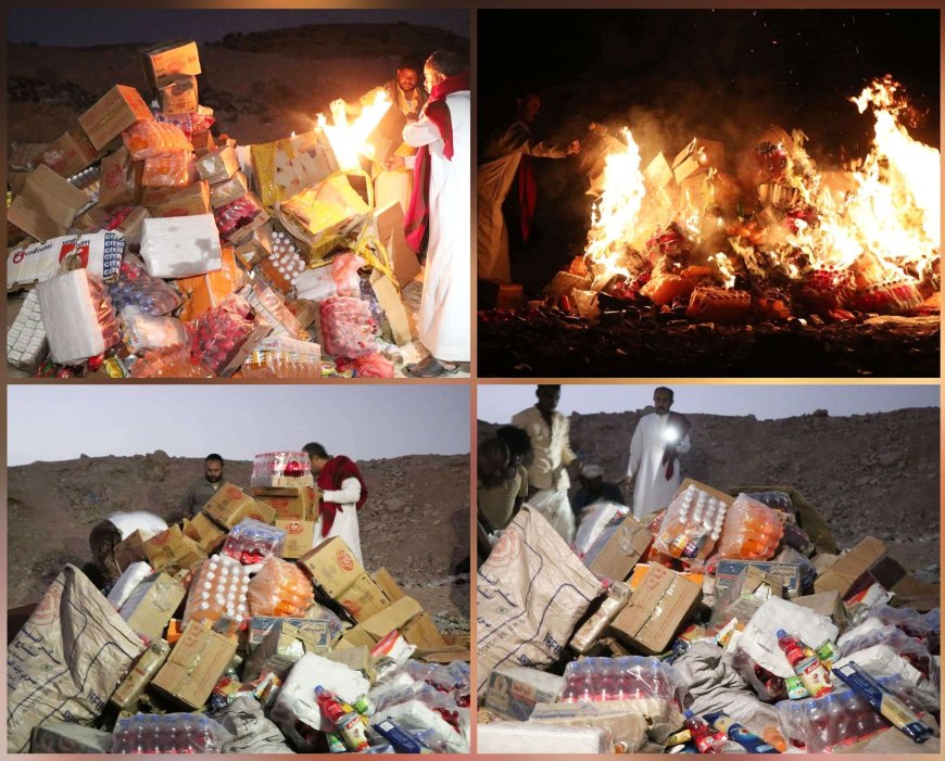 إتلاف كميات من المواد الغذائية الفاسدة في أسواق الغيضة بمحافظة المهرة 1