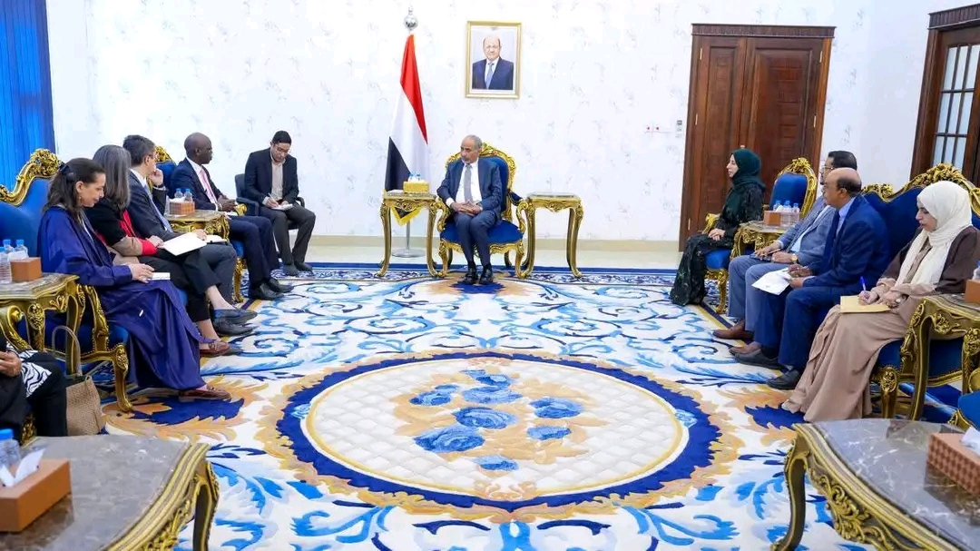 عضو مجلس القيادة الرئاسي محمود الصبيحي يستقبل في عدن نائب رئيس البنك الدولي 1