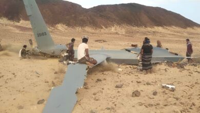 سقوط طائرة مسيرة في أرض المراقشة في أبين 2