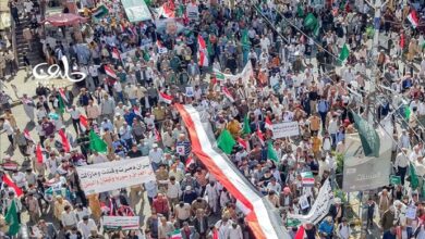 مليونية في تعز تؤكد التضامن مع السعودية وترفض تهديدات المنطقة 2