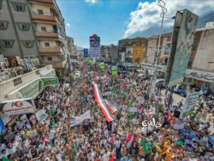 مليونية في تعز تؤكد التضامن مع السعودية وترفض تهديدات المنطقة 2