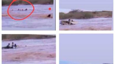 أبين: شاب ينقذ عائلة كاملة من الغرق وسط السيول الجارفة 4