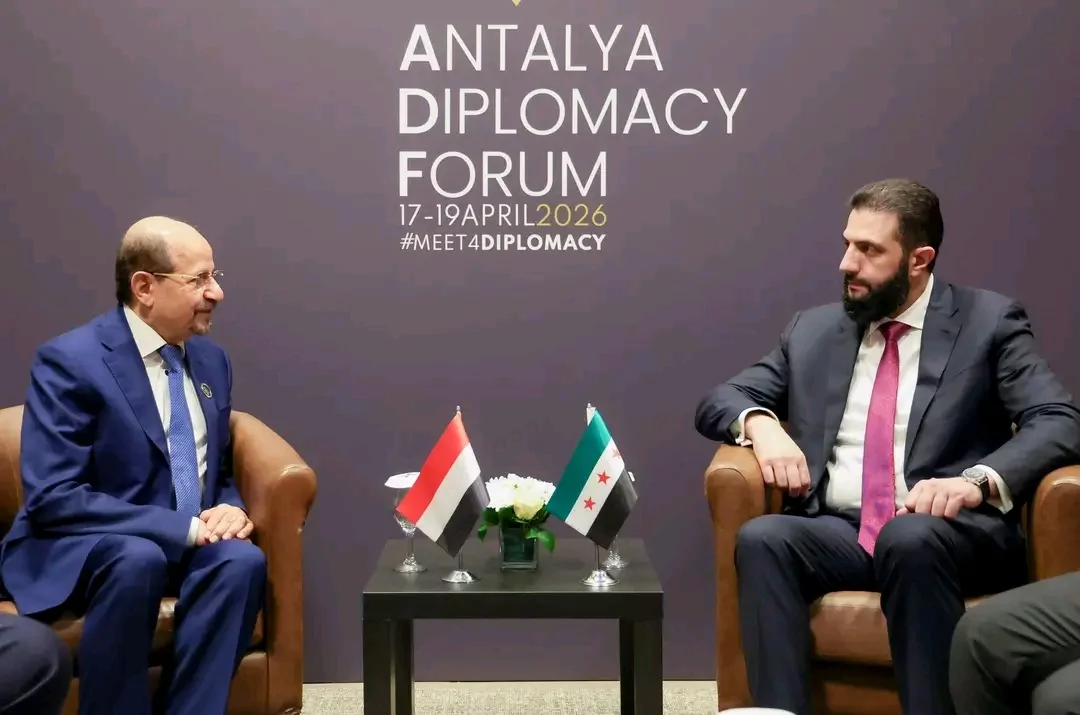 رئيس الوزراء وزير الخارجية يلتقي الرئيس السوري على هامش منتدى أنطاليا الدبلوماسي ويبحثان تعزيز العلاقات الثنائية 1