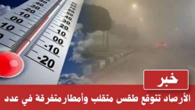 الأرصاد تتوقع طقس متقلب وأمطاراً متفرقة في عدد من المناطق 5