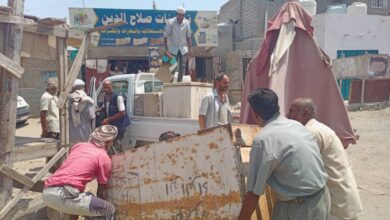 حملة لإزالة المظاهر العشوائية وتنظيم الحركة المرورية في عدد من شوارع البريقة 2