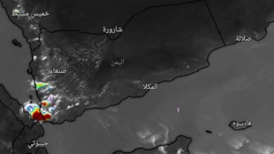 توقعات بهطول أمطار رعدية على عدد من المحافظات اليمنية خلال الساعات القادمة 2