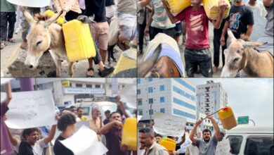 غضب شعبي في كريتر.. وقفة احتجاجية لأهالي شعب العيدروس بسبب أزمة المياه 2