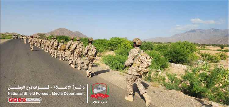 مسير عسكري بطول 30 كيلومتراً لقوات درع الوطن لتعزيز الجاهزية القتالية 1