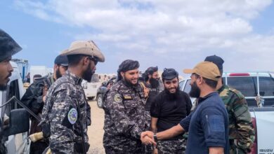 قوات أمن المنشآت تتسلم مهام تأمين مخيم النازحين غرب عدن 2