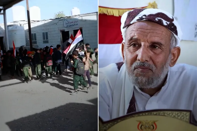 من بيت طيني إلى صرح تعليمي.. معلم يمني نازح يحوّل بيته إلى مدرسة لـ1300 طالب 1