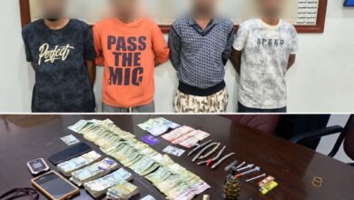 شرطة القاهرة بالعاصمة عدن تضبط أربعة متهمين بترويج الحشيش. 2
