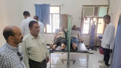 حملة للتبرع بالدم في مركز بئر أحمد الصحي بالبريقة لصالح الجرحى والمصابين 2