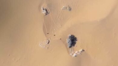 مشاهد توثق استهداف مواقع حوثية بمسيّرات المنطقة العسكرية الثالثة في مأرب 2